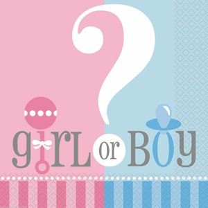 72 Baby Shower Party Supplies GENDER REVEAL BOY OR GIRL BLUE PINK LUNCH Naps